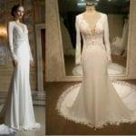 Style 97146 Custom long sleeve wedding gown recreation inspired by Berta Bridal