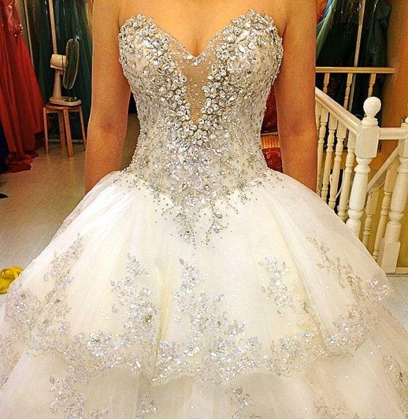 Swarovski Crystal Beaded Bridal Gowns