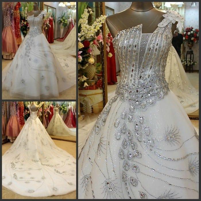 style #psb(17) designer ball gowns with swarovski crystals