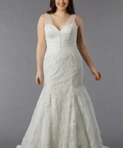 sleeveless plus size bridal gowns at Darius Cordell