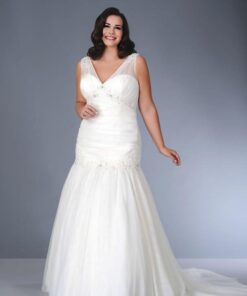 PlusSizeV neckWeddingGown