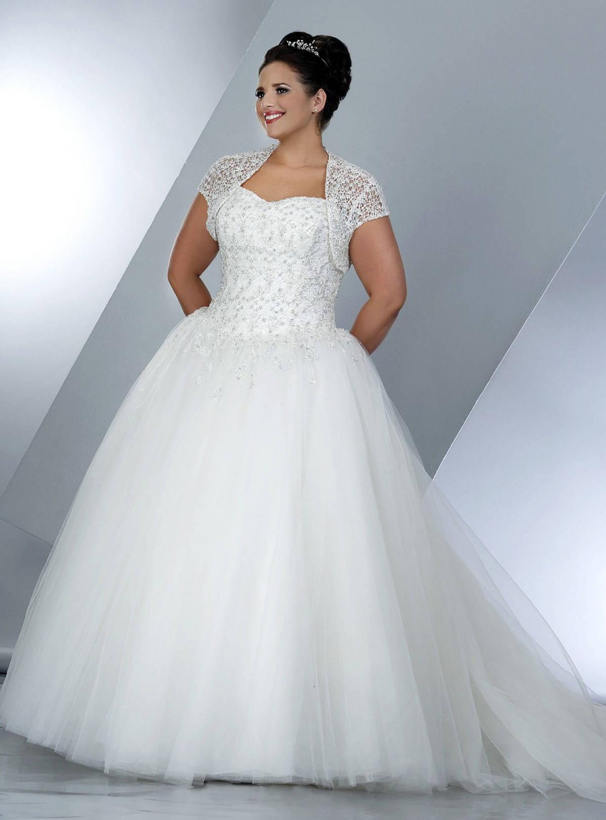 Plus Size Wedding Ball Gowns with Short Sleeve Shrug jacket (1197 x 1620 Pixel)