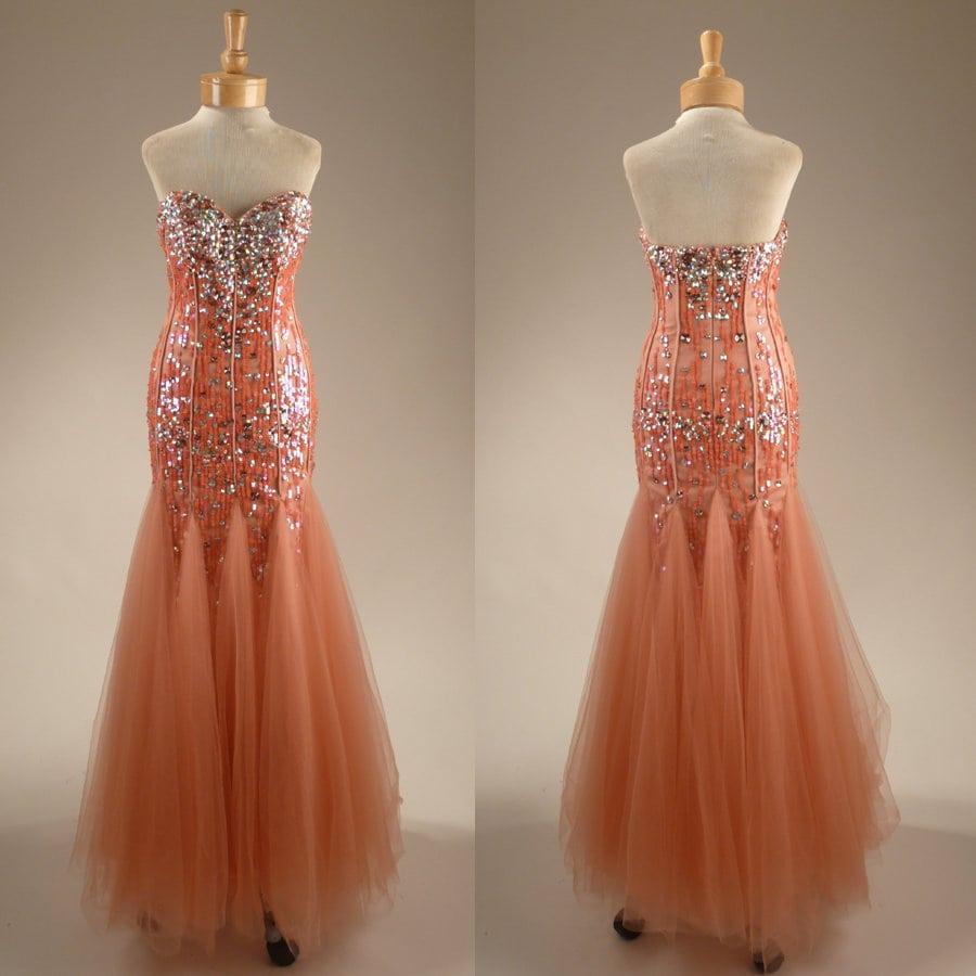 peach prom dresses