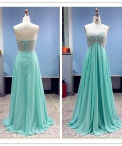 Strapless Empire Waist Prom Dress at Darius Cordell