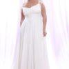 DariusCordell EmpireWaistPlusSizeBridalDreeseswithPearlLaceCapSleeves