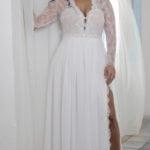 Long Sleeve Lace Bridal Gown for Plus Size Bride