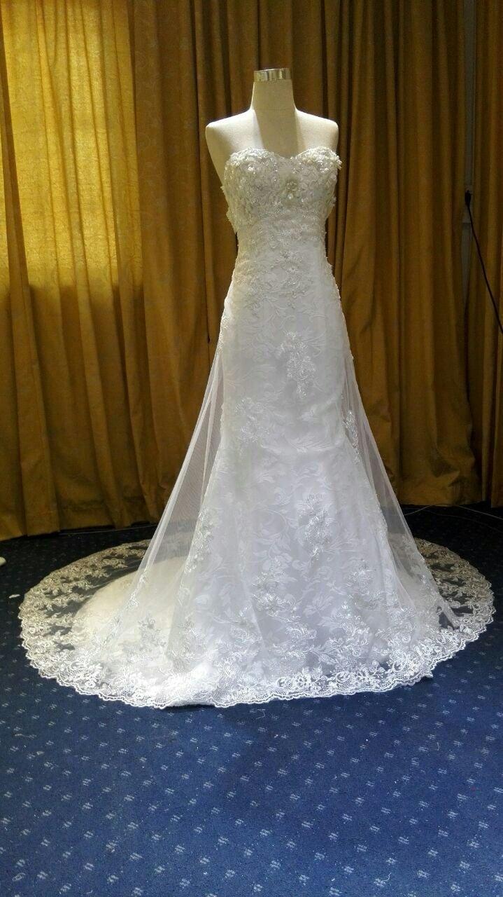 Simple lace A-line Wedding Dress - Darius Cordell Fashion Ltd