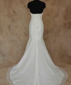 white flayered bridal dress