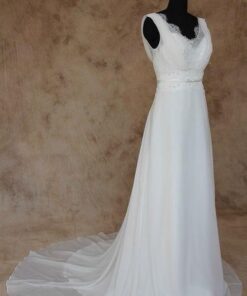 Sleeveless Wedding Dress with cowl back