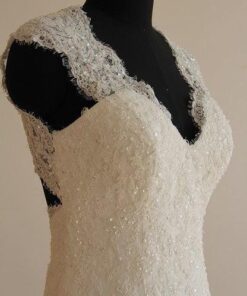 wedding gown straps with sequence net