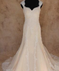 broad neck evening gown