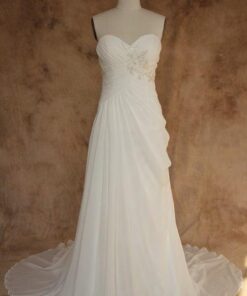 ruched Wedding Gown with sweetheart bust line