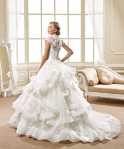 cap sleeve ball gown wedding dress