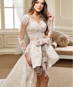 long sleeve haute couture bridal gowns