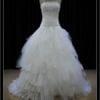 dropped waist wedding dress with strapless neckline