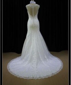 sheer illusion wedding dress back