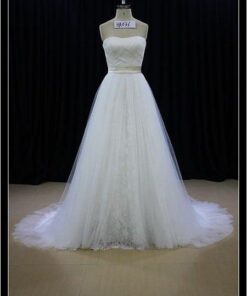 ball gown wedding dress with ribbon belt