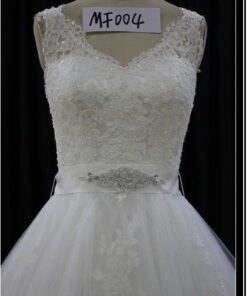 close lace ball gown wedding dress