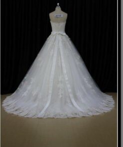 white net wedding gown