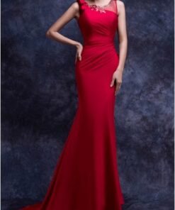 Red Sleeveless Evening Dresses