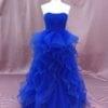 Blue ruffled formal ball gown from Darius Cordell