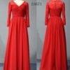 Style E4671 Red Lace Mother of the Bride Evening Dresses