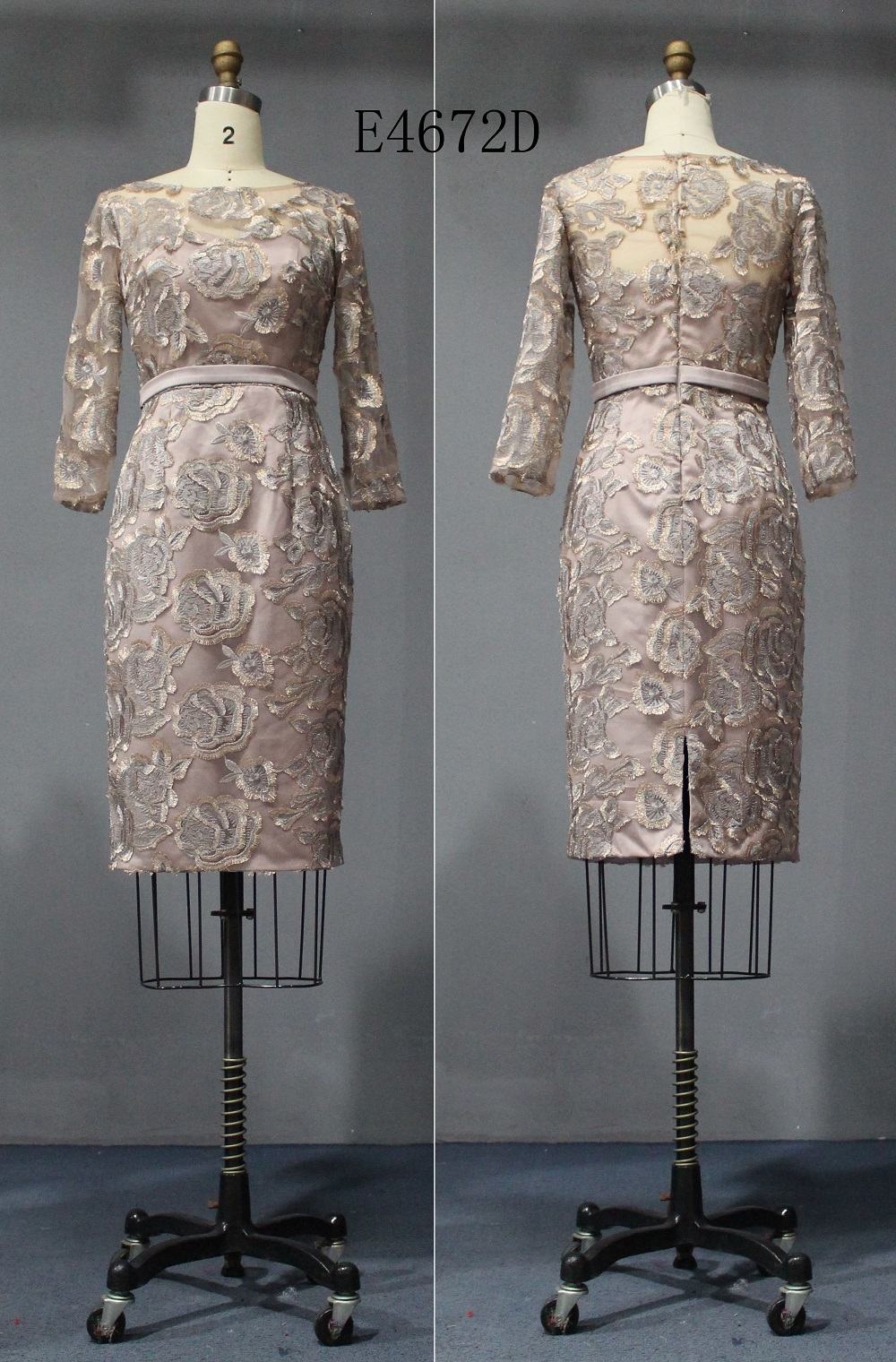 Long Sleeve Lace Cocktail Dresses for Mother of the Groom