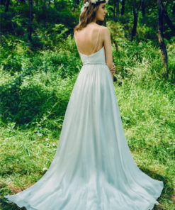 chapel train wedding gowns for the garden