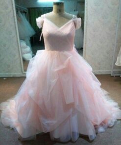 PastelPinkplussizeweddingdresses dariuscordell