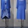 blue plus size mother of the bride dress
