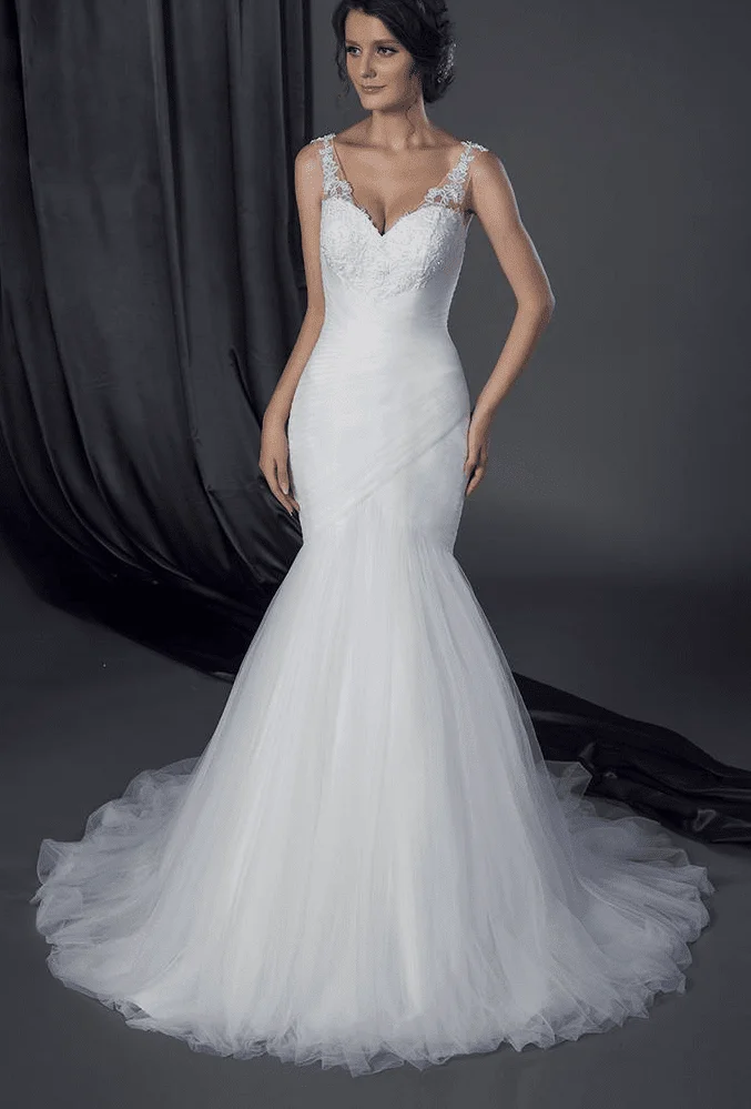 Style #501501434 Fit-and-Flare organza wedding gowns  DARIUS COUTURE