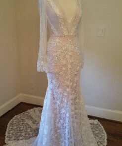 Long Sleeve wedding dress inspired by Inbal Dror made by Darius Cordell