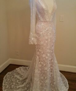 V neck wedding dress inspired by Darius Cordell