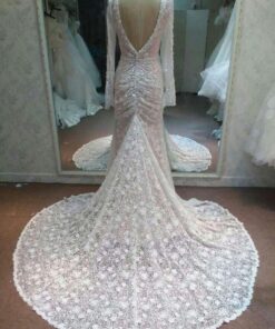 stylish back wedding dress