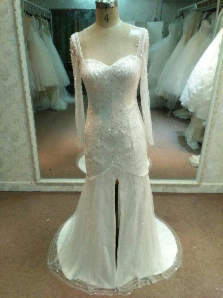 Style #2015-ES long sleeve wedding gown inspired by couture designer long sleeve wedding gown inspired by designer