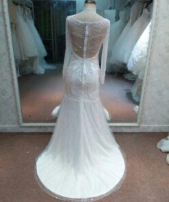 sheer back wedding dresses