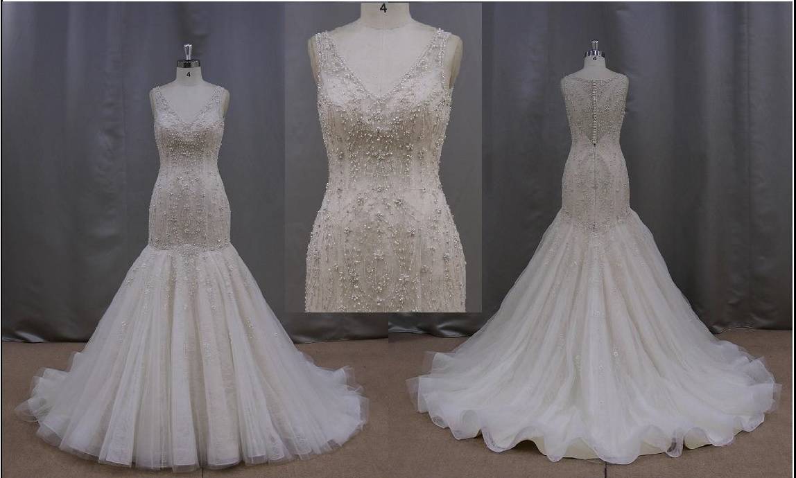 Style XF5872 Beaded Embroidery Wedding Dresses Style XF5872 Beaded Embroidery Wedding Dresses - Darius Cordell