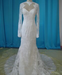 Style #BW032 - Open neckline long sleeve wedding dresses - darius cordell