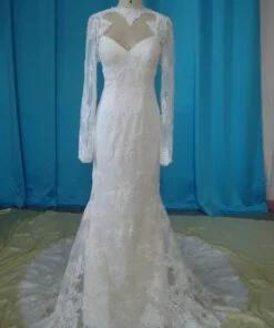 Style #BW032 - Open neckline long sleeve wedding dresses - darius cordell