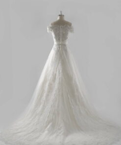 off shoulder lace bridal dresses by Darius Cordell