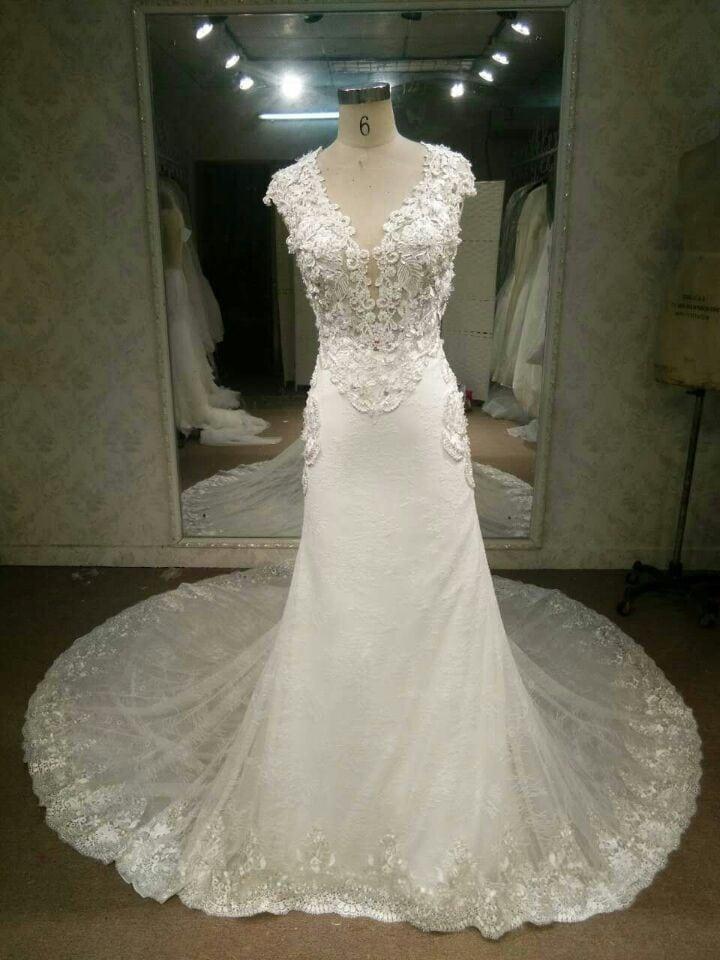 Style #97121-1 Cap Sleeve Lace Wedding Gowns - darius Cordell CapSleeveLaceWeddingGowns dariusCordell