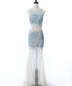 Sleeveless Sheer Pageant Gowns - Darius Cordell