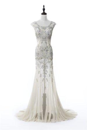 Cap Sleeve Beaded Pageant Dresses - Darius Cordell