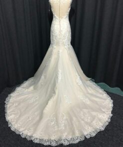 style sun lace wedding gown train