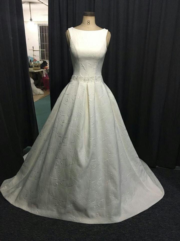 Eliza Asymmetric Sleeveless Brocade High-low Dress | MEAN BLVD | Full dress,  Ankle length dress, Neckline designs