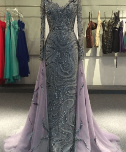 Style AL Beaded long sleeve evening gown for Mother of the Bride Darius Cordell