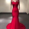 Style #Apr1021 - Red long sleeve mother of the groom evening dresses - Darius Cordell