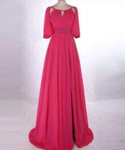 Style #BB005 - Pink short sleeve mother of the bride evening gowns - Darius Cordell