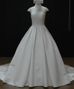 Style#WX ShortSleeveHighCollarWeddingDresses DariusCordell