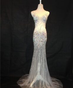 Sheer Crystal Pageant Dresses 